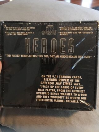 World Trade Center 9/11 Heroes Wax Box Factory Cards