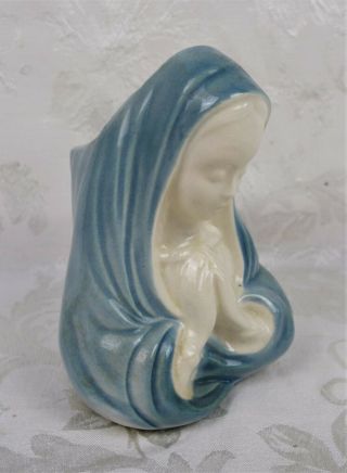 Vintage Royal Windsor Religious Praying Madonna Virgin Mary Planter Vase Blue
