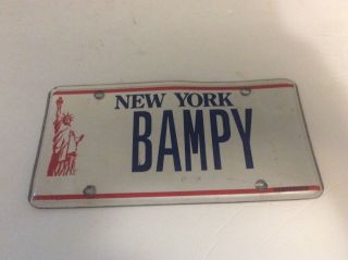 Good Vintage York State Liberty Vanity “ Bampy “ License Plate