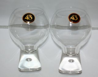 2 - Licor 43 Cuarenta Y Tres Floating Bubble Stem Copa De Balon High Ball Glasses