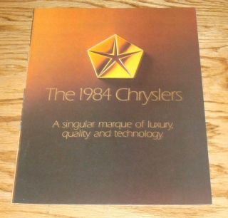 1984 Chrysler Full Line Sales Brochure 84 Yorker Lebaron