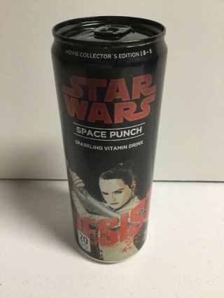 Star Wars Space Punch Sparkling Vitamin Drink Rey Resist Collector’s Can