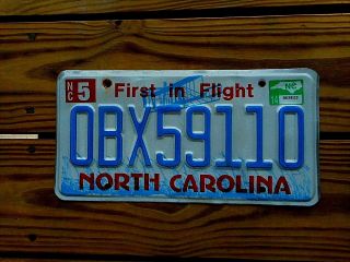 North Carolina License Plate Tag Number Obx 5 911 0 Classic Nc Outer Banks