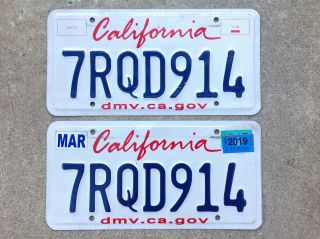 (2) - Matching Pair California License Plates