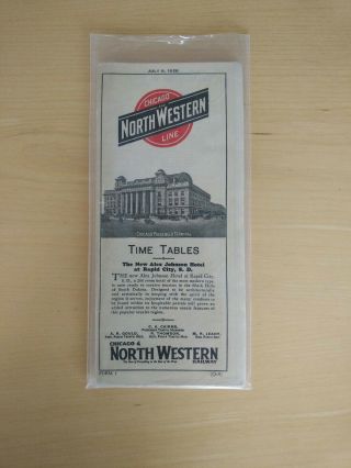 June 8,  1928 Chicago And Northwestern Railroad Time Table,