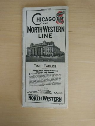 June 8,  1928 Chicago and NorthWestern Railroad Time Table, 4