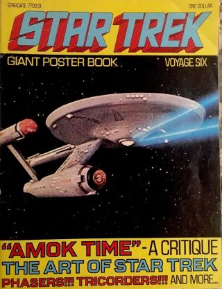 Star Trek Giant Poster Book Voyage Six 1977 Rare