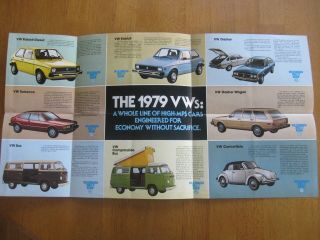 1979 Vw Sales Brochure Shows All Vw Models: Rabbit,  Dasher,  Scirocco,  Bus & Bug