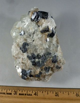 Galena Cubes In Quartz Mineral Specimen Blanchard Mine Nm With Fluorite