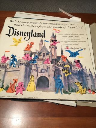 Vintage 1960 Disney Disneyland Enchanting Castle Colorforms Play Set Dick Martin