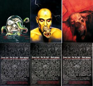 Bloodsucking Beasts From Hell Promo Card Set Of 3 Cards Comic Images 1996
