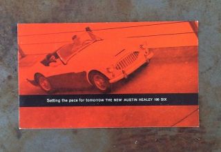 Austin Healey 100 Six Brochure Booklet,  Stamped S.  H.  Arnolt,  Chicago Il