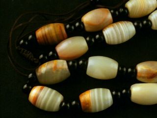 20 Inches WOW Chinese Old Jade Beads Short Necklace Q015 2