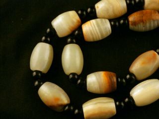 20 Inches WOW Chinese Old Jade Beads Short Necklace Q015 4