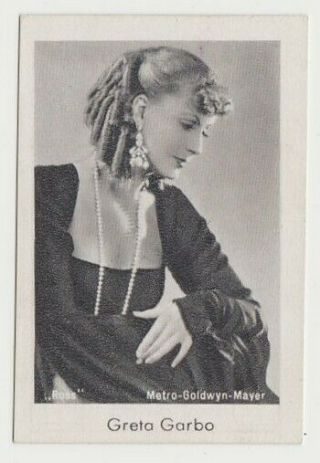 Greta Garbo Early 1930s Sulima Brand German Tobacco Card 15 Film Star E1