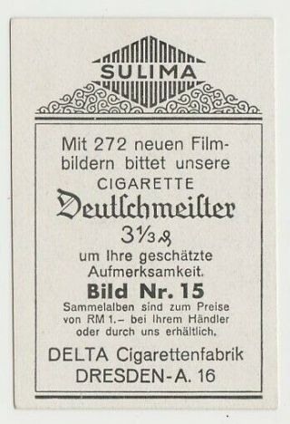 Greta Garbo Early 1930s Sulima Brand German Tobacco Card 15 Film Star E1 2