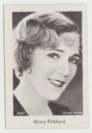 Mary Pickford Early 1930s Sulima Brand German Tobacco Card 118 Film Star E1