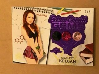 2018 Scarlett Keegan Benchwarmer 2/2 Hot 4 Teacher Extra Credit Gems Card