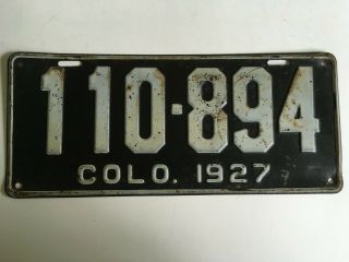 1927 Colorado License Plate All Paint