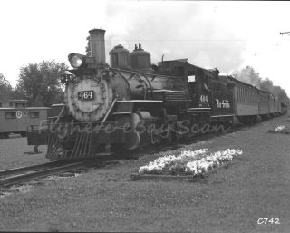 B&w Negative D & Rgw Railroad 2 - 8 - 2 Steam Loco 464 In 1990