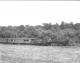 B&w Negative Hope & Ivyland Railroad 2 - 8 - 0 Steam Loco 38 In 1976