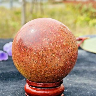 94g Homedecor Natural Rhodochrosite Sphere Quartz Crystal Ball Healing Dla90