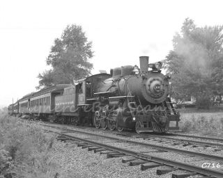 B&w Negative Black River & Western Railroad 2 - 8 - 0 Steam Loco 60 1976