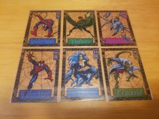 1994 Spider - Man Fleer Series 1 Suspended Animation Complete 12 Card Set 1 - 12