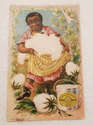 Trade Card Black Americana Advertising Fairbanks Cottolene For Baking Lt 1800 