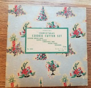 Veritas Christmas Cookie Cutter Set.  Box.  G.  M.  T.  Co. ,  Inc.  Six Cutters