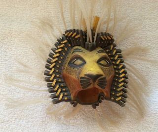 Disney The Lion King Broadway Musical Special Edition Simba Mask Ornament W/ Box