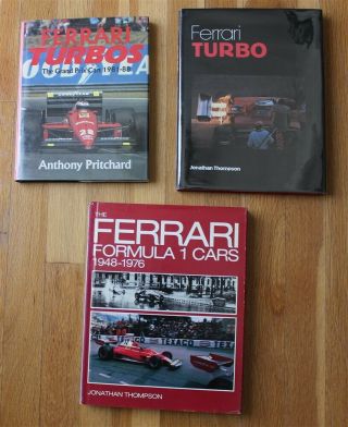 Ferrari Racing Book Set 3 Turbo Gp Cars 1981 - 1988 F1 Formula One 1948 - 1976