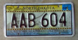 North Dakota 2011 Tribal " Turtle Mountain Band Of Chippewa " License Plate