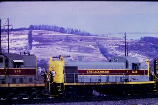 Slide Erie Lackawanna Alco Rs - 3 Diesel 1028 Kodachrome (1964)