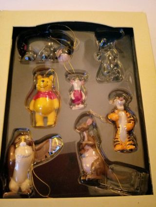 Disney Storybook Ornament Set Winnie The Pooh Set Of 6.  Christmas Ornaments Rare