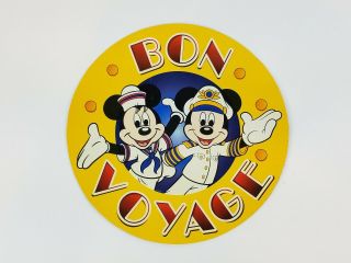 Disney Cruise Line Bon Voyage Large Magnet Mickey Minnie For Cabin Door
