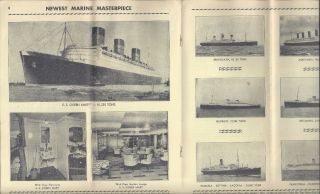 1930s CUNARD WHITE STAR LINE OCEAN LINER 3RD CLASS PASSENGER RATES BOOK 2