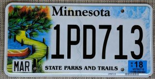 Minnesota License Plate State Parks And Trails Optional Issue