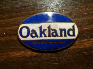 Oakland Radiator Car Emblem Rare Vintage Enamel Porcelain Sign Badge