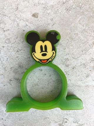 Vintage Walt Disney Mickey Mouse Bakelite Green Napkin Ring