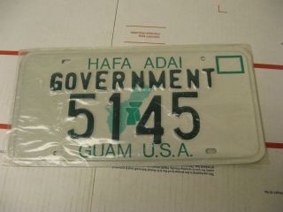 Guam Usa Hafa Adai Government License Plate 5145