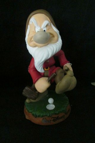 Walt Disney World Seven Dwarfs Grumpy Bobble Head Golf Figure 8.  5 "