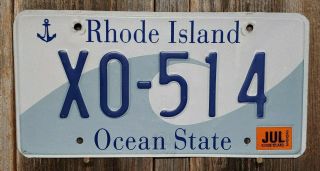 1996 Rhode Island " Passenger " License Plate W/2003 Renew.  Stkr.