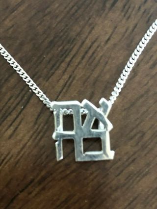 Sterling Silver 925 Ahava Pendant Slide With Necklace Love In Hebrew