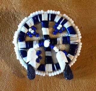 Awesome Neat Native American Lakota Sioux Quilled And Beaded Pin 2