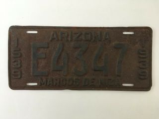 1939 Arizona License Plate All