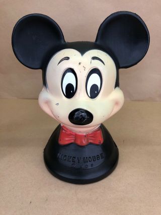 4 Vintage Mickey Mouse Toys Walt Disney Productions Coin Bank Puppet Bottle etc. 2