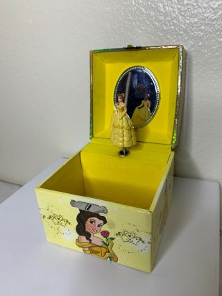 Disney Belle Beauty & The Beast Music Box Dancing Belle Holographic Lid
