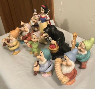 Walt Disney Snow White and the Seven Dwarfs & Wicked Queen Witch Figurines 3