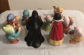 Walt Disney Snow White and the Seven Dwarfs & Wicked Queen Witch Figurines 5